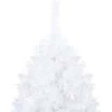 vidaXL Kunstkerstboom met verlichting en kerstballen 240 cm wit