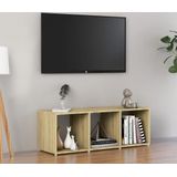 vidaXL Tv-meubel 107x35x37 cm bewerkt hout sonoma eikenkleurig