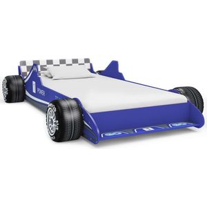 vidaXL Kinderbed raceauto blauw 90x200 cm