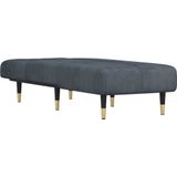 vidaXL Chaise longue fluweel donkergrijs