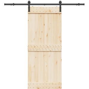 vidaXL Doos met onderdelen voor schuifdeur 200 cm staal zwart