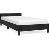 vidaXL Bedframe met hoofdeinde fluweel zwart 80x200 cm