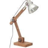 vidaXL Bureaulamp industrieel rond E27 58x18x90 cm zilverkleurig