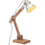 vidaXL Bureaulamp industrieel rond E27 58x18x90 cm zilverkleurig