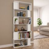 vidaXL Boekenkast/kamerscherm 80x24x192 cm spaanplaat wit