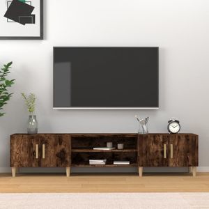 VidaXL Tv-meubel 180x31,5x40 cm - Bewerkt Hout - Gerookt Eikenkleurig