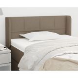 VidaXL Hoofdbord met Randen 93x16x78/88 cm Stof Taupe