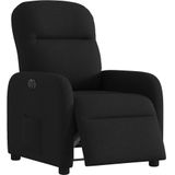 vidaXL Fauteuil verstelbaar elektrisch stof zwart
