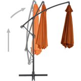 vidaXL Zweefparasol met aluminium paal 300 cm terracottakleurig