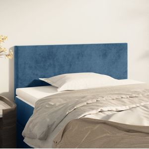 vidaXL Hoofdbord 100x5x78/88 cm Fluweel Donkerblauw - Luxe Bed Accessoire