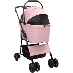 vidaXL Opvouwbare Huisdierenwagen Roze 81 x 47 x 99 cm Oxford stof