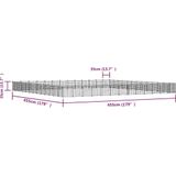 vidaXL Huisdierenkooi met deur 52 panelen 35x35 cm staal zwart