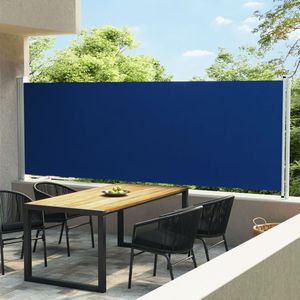 vidaXL Tuinscherm uittrekbaar 160x600 cm blauw