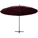 vidaXL Zweefparasol met aluminium paal 3 m bordeauxrood