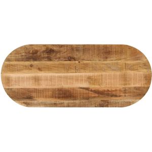 vidaXL Tafelblad ovaal 120x60x3,8 cm massief ruw mangohout