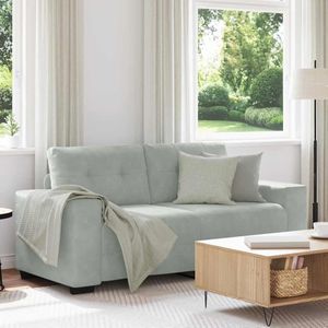 vidaXL Loveseat bank 140 cm fluweel lichtgrijs