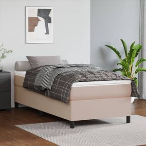 vidaXL Bedframe kunstleer cappuccinokleurig 80x200 cm