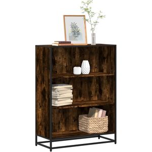vidaXL - Boekenkast,5x35x107,5 - cm - bewerkt - hout - gerookt - eikenkleurig