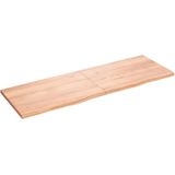 vidaXL Tafelblad 180x60x(2-4)cm behandeld massief eikenhout lichtbruin