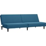 vidaXL 2-delige Loungeset fluweel blauw