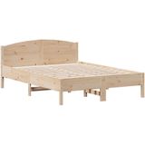 vidaXL Bedframe met hoofdbord massief grenenhout 120x190 cm