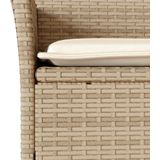vidaXL 5-delige Tuinset met kussens poly rattan en acaciahout beige