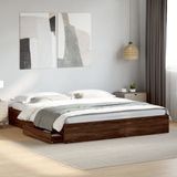 vidaXL Bedframe met lades bewerkt hout bruin eikenkleurig 180x200 cm