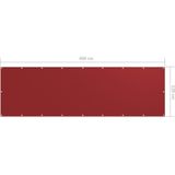 vidaXL Balkonscherm 120x400 cm oxford stof rood