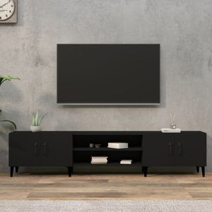 vidaXL Tv-meubel 180x31,5x40 cm bewerkt hout zwart