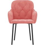 vidaXL Eetkamerstoelen 2 st fluweel roze