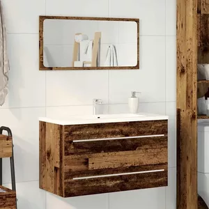 Badkamerkast 33x33x120,5 cm bewerkt hout oud houtkleurig kopen Badkamerkast 33x33x120,5 cm bewerkt hout oud houtkleurig kopen
