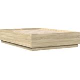 vidaXL Bedframe bewerkt hout sonoma eikenkleurig 140x200 cm
