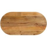 vidaXL Tafelblad ovaal 110x40x3,8 cm massief mangohout