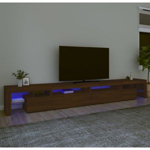 VidaXL TV-meubel met LED-verlichting 290x36,5x40 cm - Bruineikenkleurig