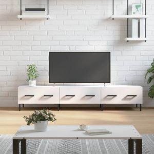 vidaXL-Tv-meubel-150x36x30-cm-bewerkt-hout-hoogglans-wit