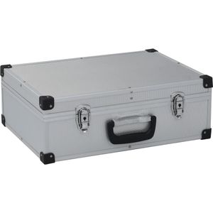 vidaXL Gereedschapskoffer 46x33x16 cm aluminium zilverkleurig