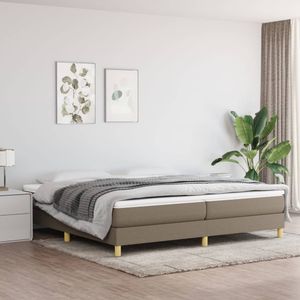 VidaXL Boxspringframe Stof Taupe 200x200 cm