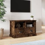 VidaXL Tv-meubel 80x35x50 cm - Bewerkt Hout - Gerookt Eikenkleurig