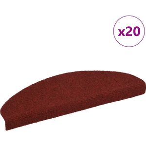 vidaXL Trapmatten zelfklevend 20 st 65x21x4 cm rood