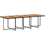 vidaXL - 15-delige - Tuinset - met - kussens - poly - rattan - zwart
