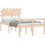 VidaXL Bedframe Massief Hout met Hoofdbord 120x200 cm