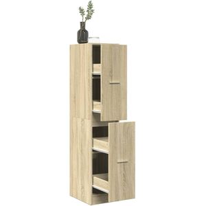 vidaXL Apothekerskast 30x41x144,5 cm bewerkt hout sonoma eikenkleurig