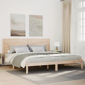 vidaXL Bedframe extra lang zonder matras massief hout 200x210 cm