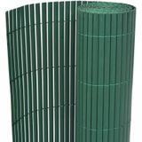 VidaXL Dubbelzijdige PVC Tuinafscheiding 90x500 cm - Groen