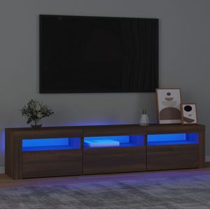 vidaXL Tv-meubel met LED-verlichting 180x35x40 cm bruin eikenkleur