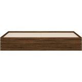 vidaXL Bedframe met lades bewerkt hout bruin eikenkleur 200x200 cm