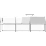 vidaXL Kippenhok 2x6x2 m gegalvaniseerd staal