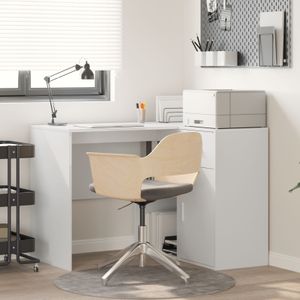 vidaXL Hoekbureau Wit 102x88x75 cm Gelaagd Hout