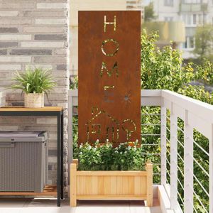vidaXL Tuin decoratief paneel Roestig 50 x 140 cm Verweerd staal