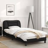 vidaXL Bedframe met hoofdbord kunstleer zwart 80x200 cm